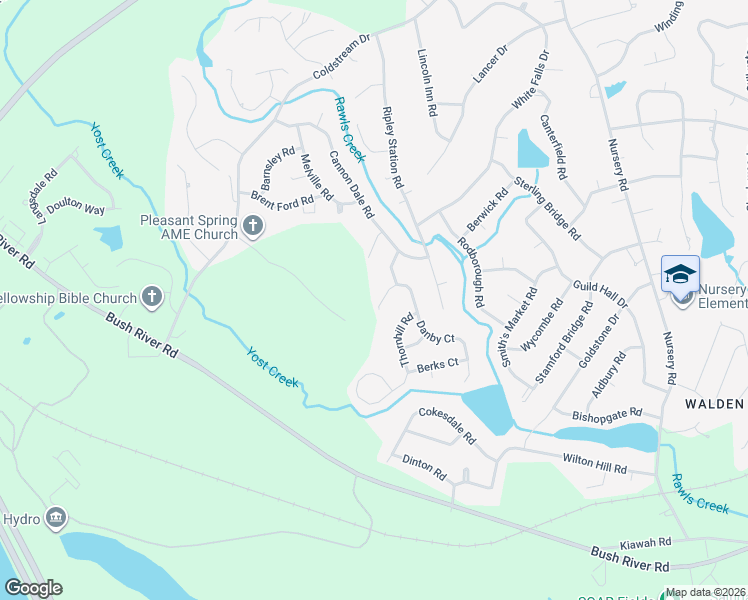 map of restaurants, bars, coffee shops, grocery stores, and more near 177 Pleasant Springs Ct in Columbia