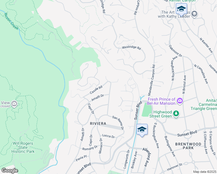 map of restaurants, bars, coffee shops, grocery stores, and more near 1675 San Remo Drive in Los Angeles