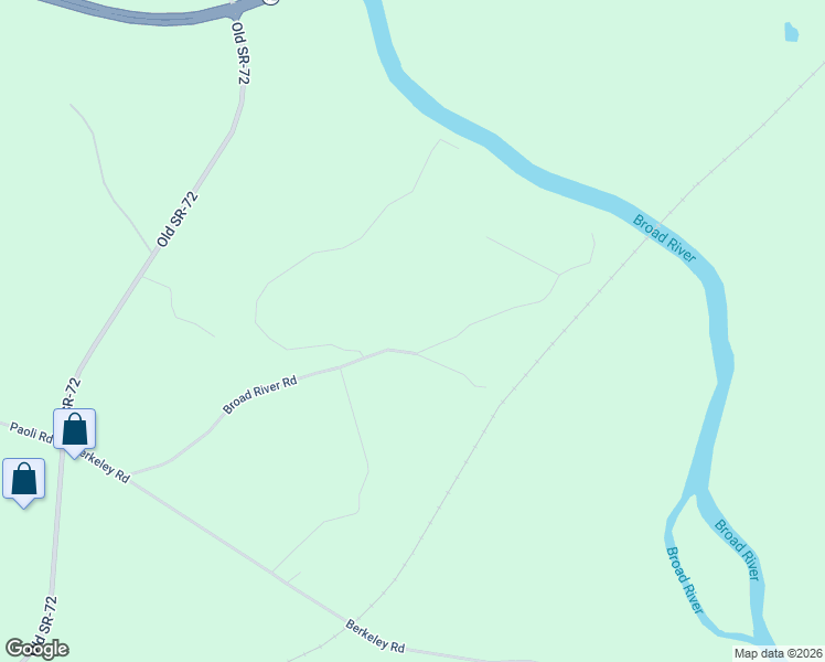 map of restaurants, bars, coffee shops, grocery stores, and more near 734 Broad River Road in Carlton