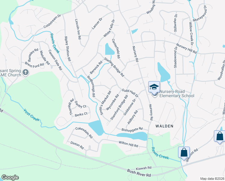 map of restaurants, bars, coffee shops, grocery stores, and more near 324 Smith's Market Road in Columbia