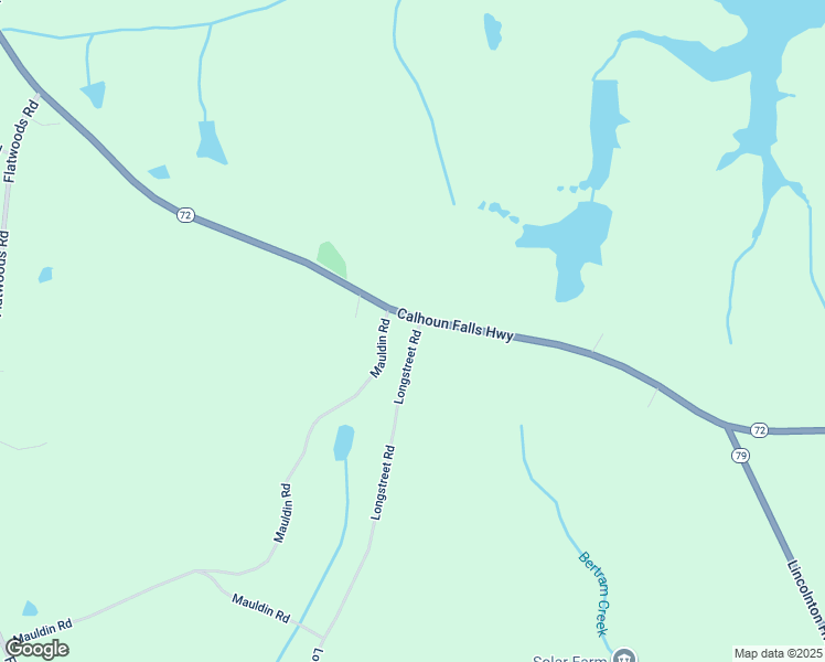 map of restaurants, bars, coffee shops, grocery stores, and more near 2620 Calhoun Falls Highway in Elberton