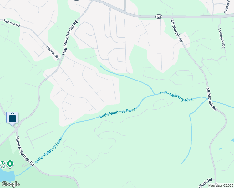 map of restaurants, bars, coffee shops, grocery stores, and more near 1345 Smoke Hill Drive Northeast in Hoschton