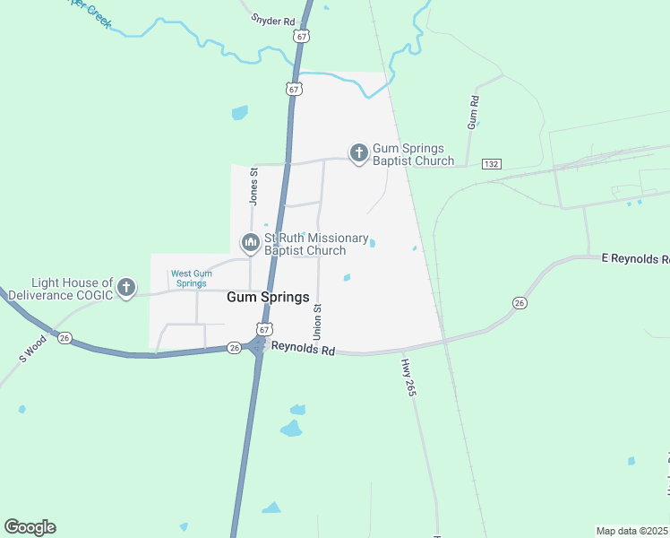 map of restaurants, bars, coffee shops, grocery stores, and more near 235 Brewer Street in Arkadelphia