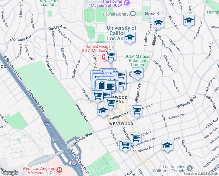 map of restaurants, bars, coffee shops, grocery stores, and more near 936 Broxton Avenue in Los Angeles