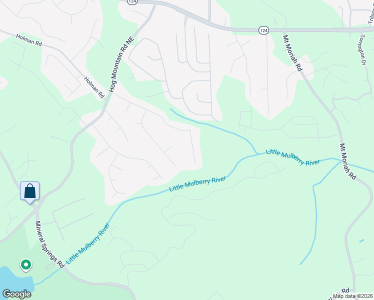 map of restaurants, bars, coffee shops, grocery stores, and more near 1360 Smoke Hill Drive Northeast in Hoschton