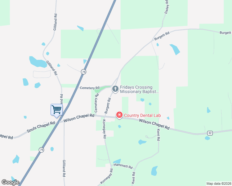 map of restaurants, bars, coffee shops, grocery stores, and more near 220 Burgett Road in Susan Moore