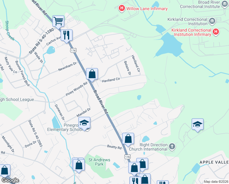map of restaurants, bars, coffee shops, grocery stores, and more near 436 Regency Park Drive in Columbia
