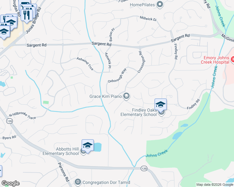 map of restaurants, bars, coffee shops, grocery stores, and more near 735 Ellsborough Court in Alpharetta