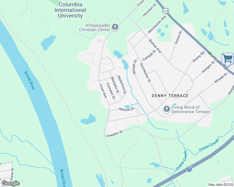 map of restaurants, bars, coffee shops, grocery stores, and more near 6501 Margate Street in Columbia