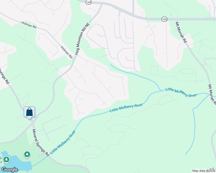 map of restaurants, bars, coffee shops, grocery stores, and more near 1170 Smoke Hill Lane in Hoschton