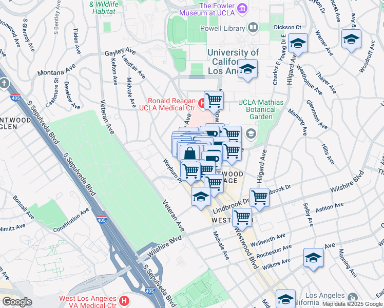 map of restaurants, bars, coffee shops, grocery stores, and more near 911 Broxton Avenue in Los Angeles