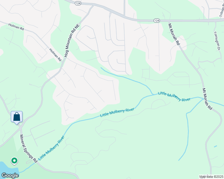 map of restaurants, bars, coffee shops, grocery stores, and more near 1370 Smoke Hill Drive Northeast in Hoschton