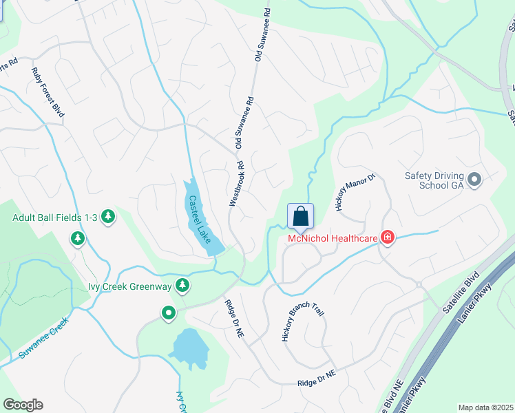 map of restaurants, bars, coffee shops, grocery stores, and more near 3742 Havenmist Cove in Suwanee