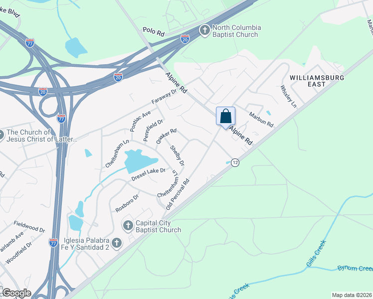 map of restaurants, bars, coffee shops, grocery stores, and more near 1711 Teakwood Lane in Columbia