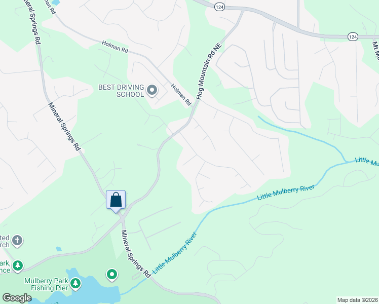 map of restaurants, bars, coffee shops, grocery stores, and more near 3965 Bonnett Creek Lane in Hoschton