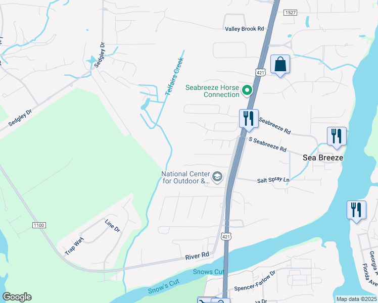 map of restaurants, bars, coffee shops, grocery stores, and more near 614 Green Valley Drive in Wilmington