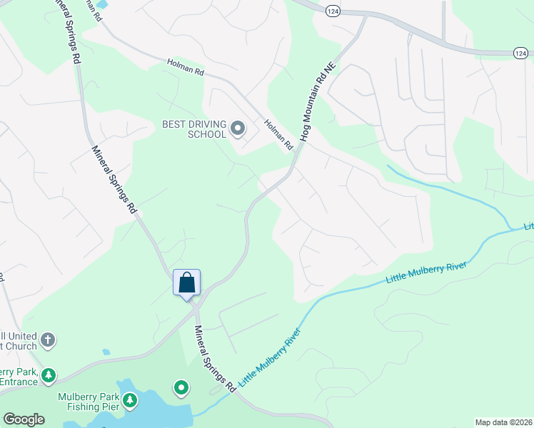 map of restaurants, bars, coffee shops, grocery stores, and more near 4269 Hog Mountain Road Northeast in Hoschton