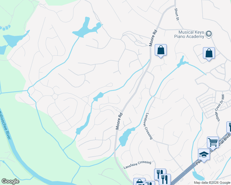 map of restaurants, bars, coffee shops, grocery stores, and more near 750 Allen Lake Lane in Suwanee