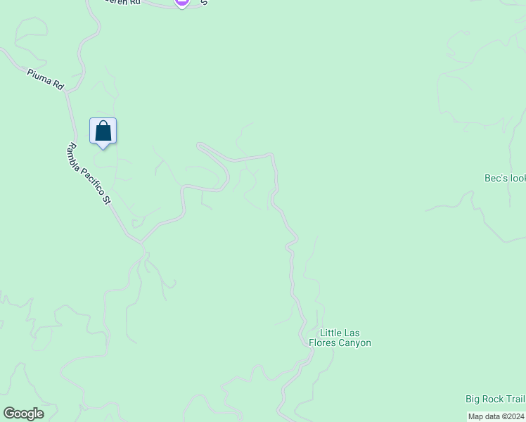 map of restaurants, bars, coffee shops, grocery stores, and more near 2382 Live Oak Meadows Road in Malibu