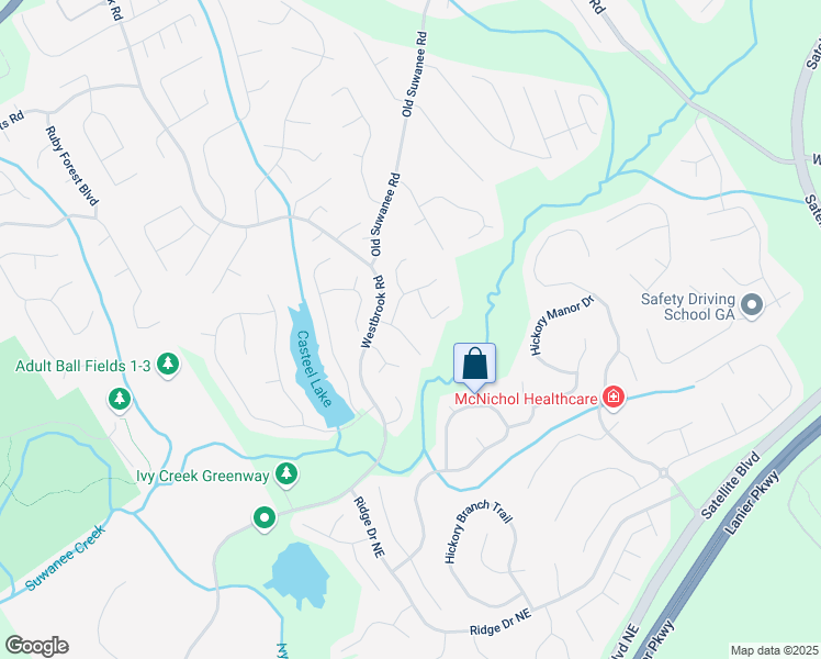 map of restaurants, bars, coffee shops, grocery stores, and more near 3742 Havenmist Cove in Suwanee