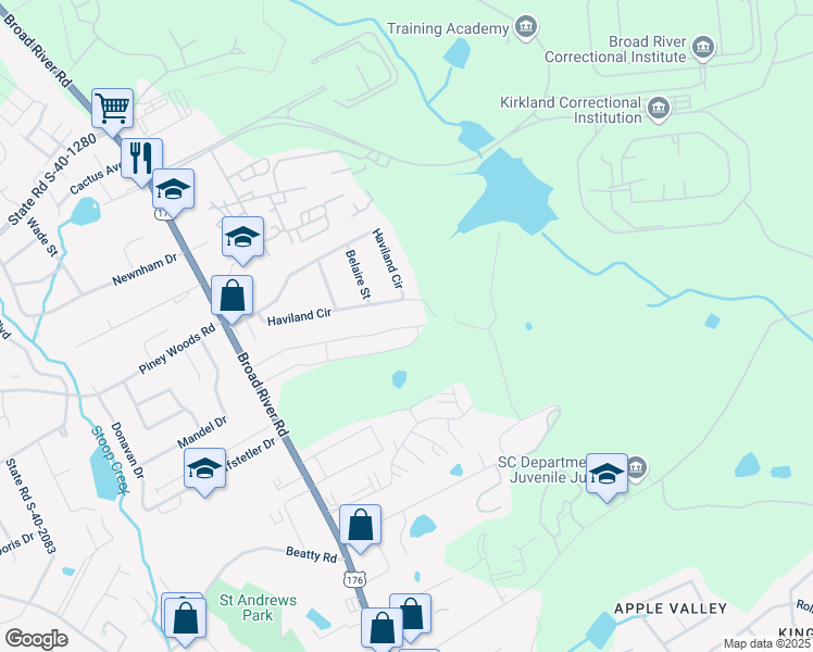 map of restaurants, bars, coffee shops, grocery stores, and more near in Columbia