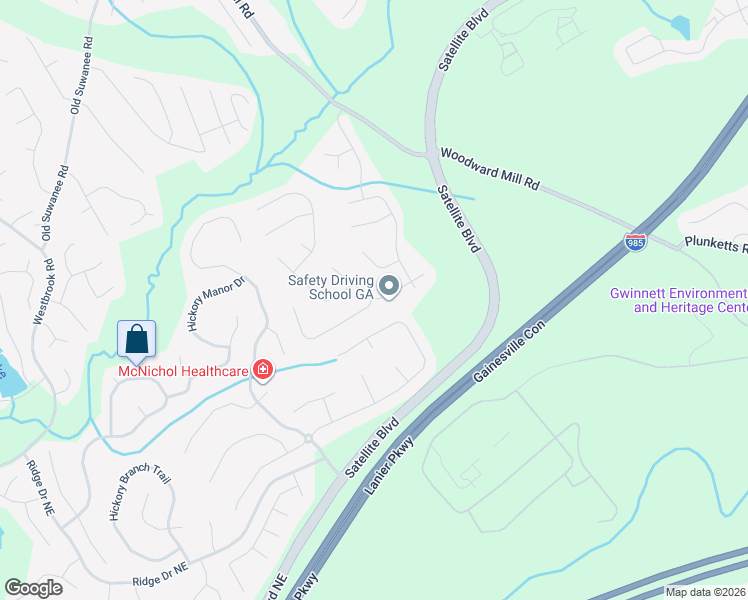 map of restaurants, bars, coffee shops, grocery stores, and more near 912 Holly Meadow Drive in Buford