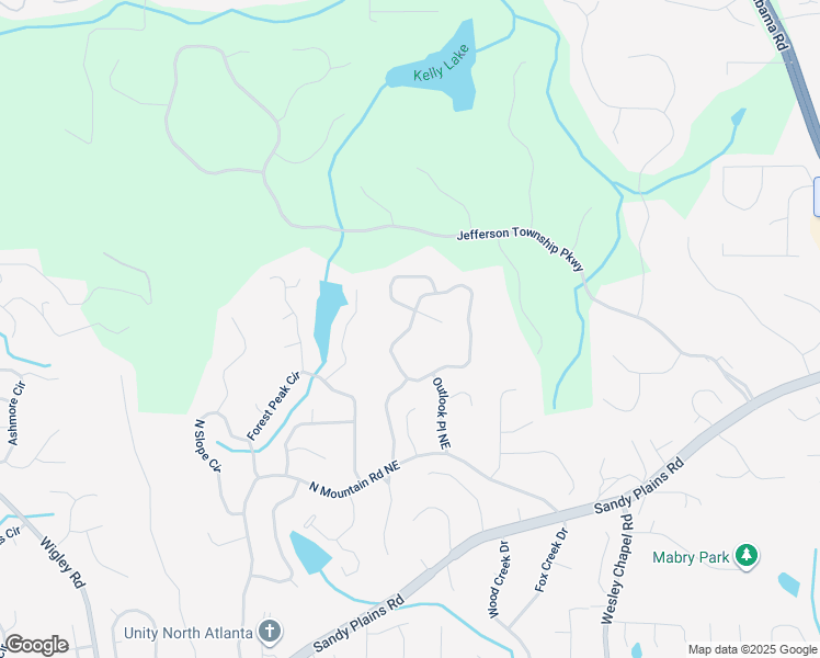 map of restaurants, bars, coffee shops, grocery stores, and more near 4759 Outlook Way Northeast in Marietta