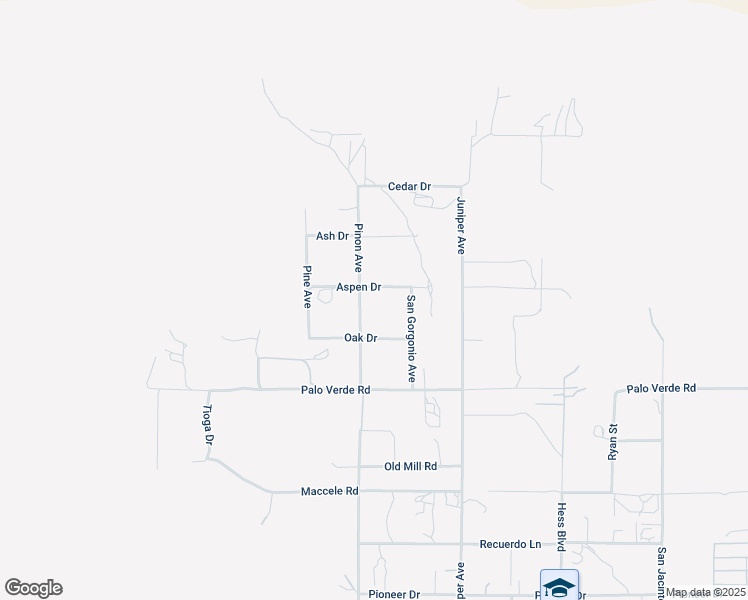 map of restaurants, bars, coffee shops, grocery stores, and more near 10341 Pinon Avenue in Morongo Valley