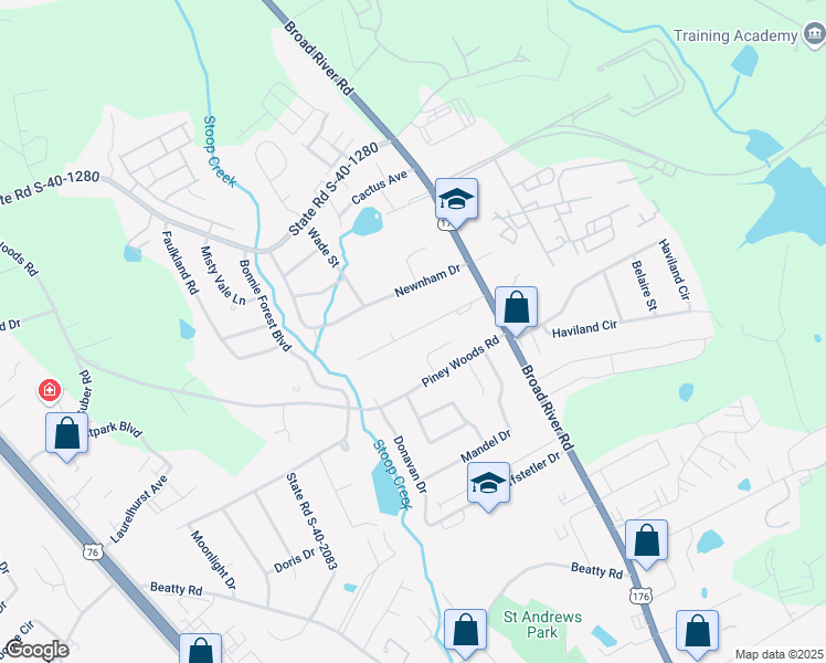 map of restaurants, bars, coffee shops, grocery stores, and more near 1203 State Road S-40-929 in Columbia
