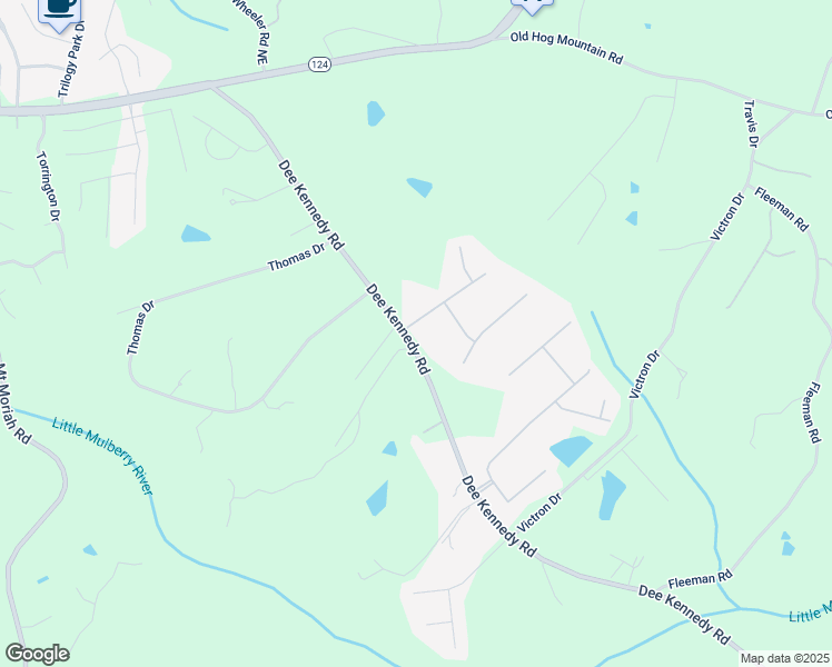 map of restaurants, bars, coffee shops, grocery stores, and more near 1151 Emperor Lane in Hoschton