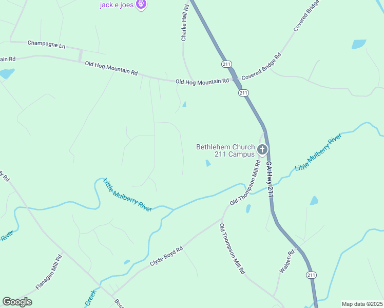 map of restaurants, bars, coffee shops, grocery stores, and more near 1140 Lexington Ridge Road in Hoschton