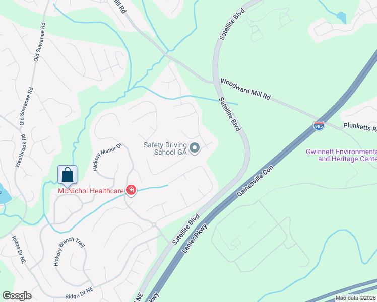 map of restaurants, bars, coffee shops, grocery stores, and more near 912 Holly Meadow Drive in Buford