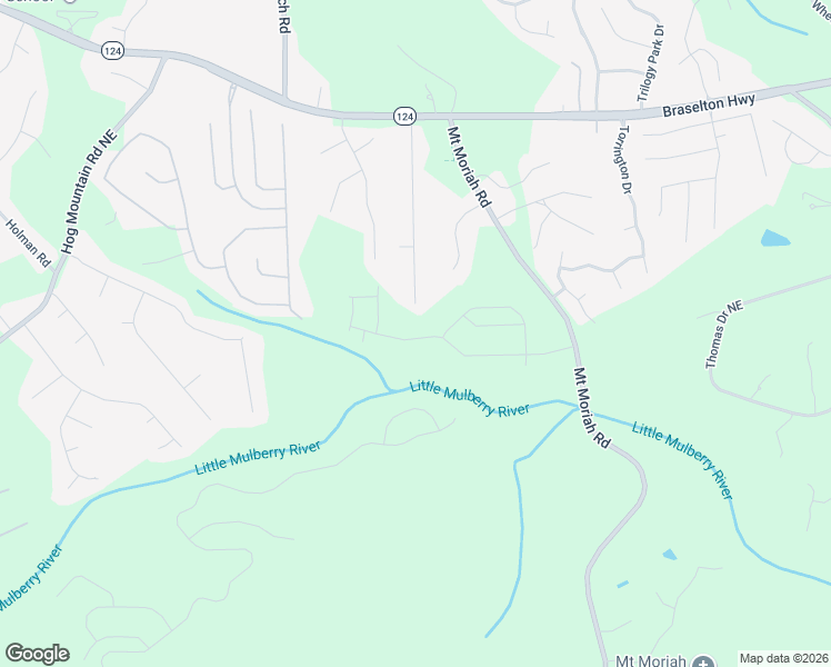 map of restaurants, bars, coffee shops, grocery stores, and more near 1375 Moriah Trce in Auburn