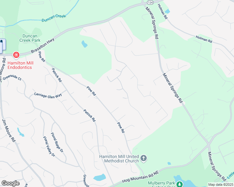 map of restaurants, bars, coffee shops, grocery stores, and more near 3987 Ivory Gables Place Northeast in Buford