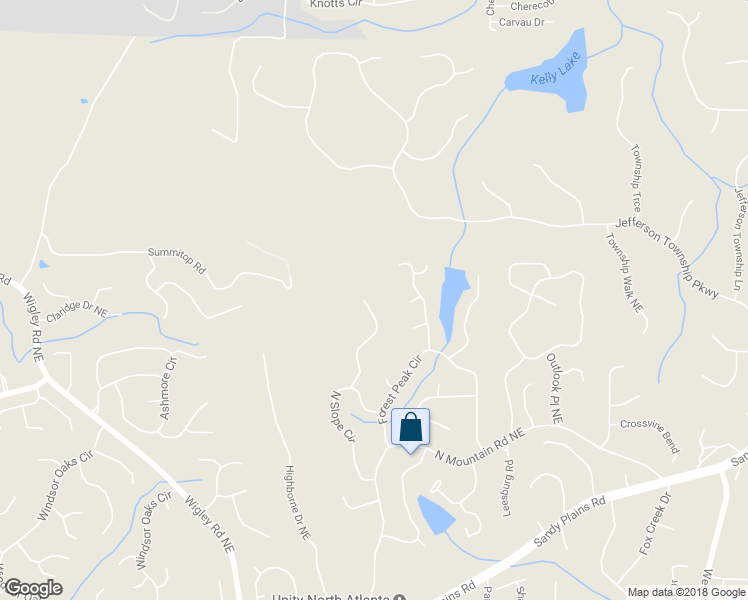 map of restaurants, bars, coffee shops, grocery stores, and more near 4550 High Rock Terrace in Marietta