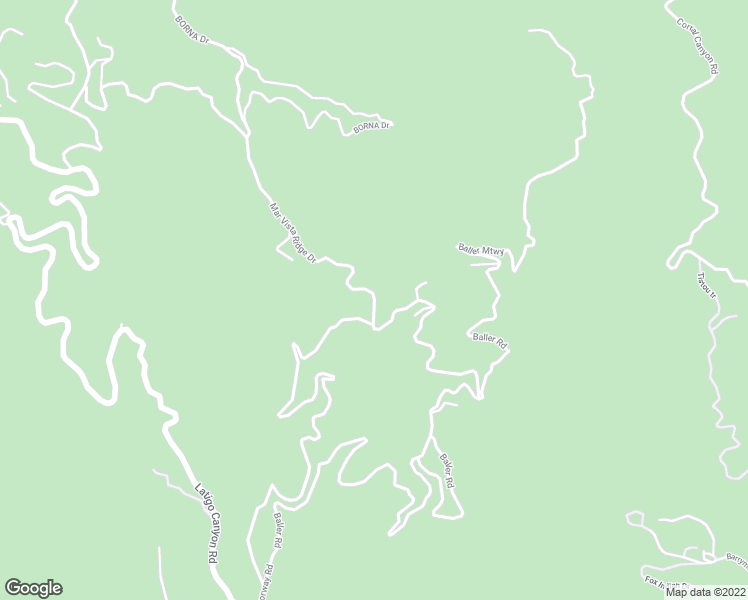 map of restaurants, bars, coffee shops, grocery stores, and more near Mar Vista Ridge Drive in Malibu