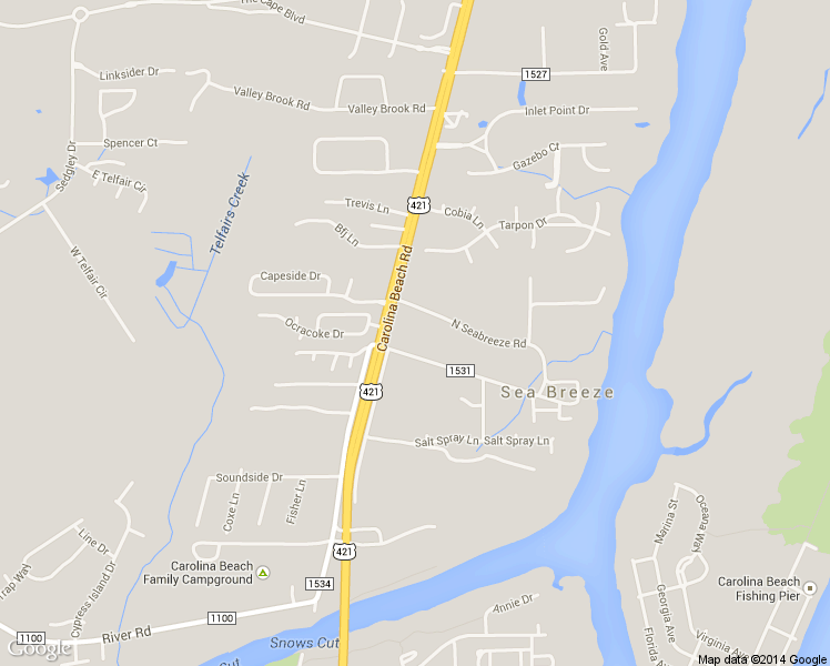 map of restaurants, bars, coffee shops, grocery stores, and more near 7611 Carolina Beach Road in Wilmington