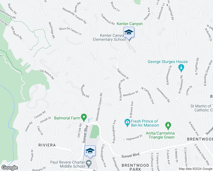 map of restaurants, bars, coffee shops, grocery stores, and more near 1740 Reedvale Lane in Los Angeles