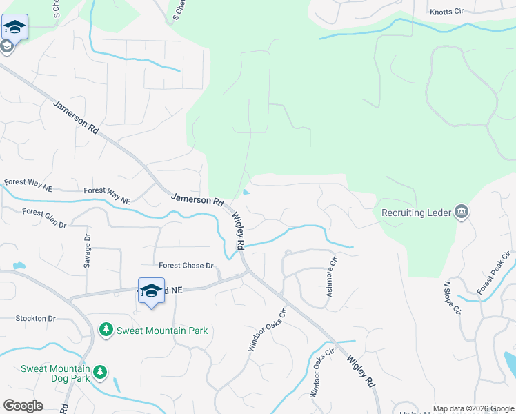 map of restaurants, bars, coffee shops, grocery stores, and more near 4730 Duran Court Northeast in Marietta