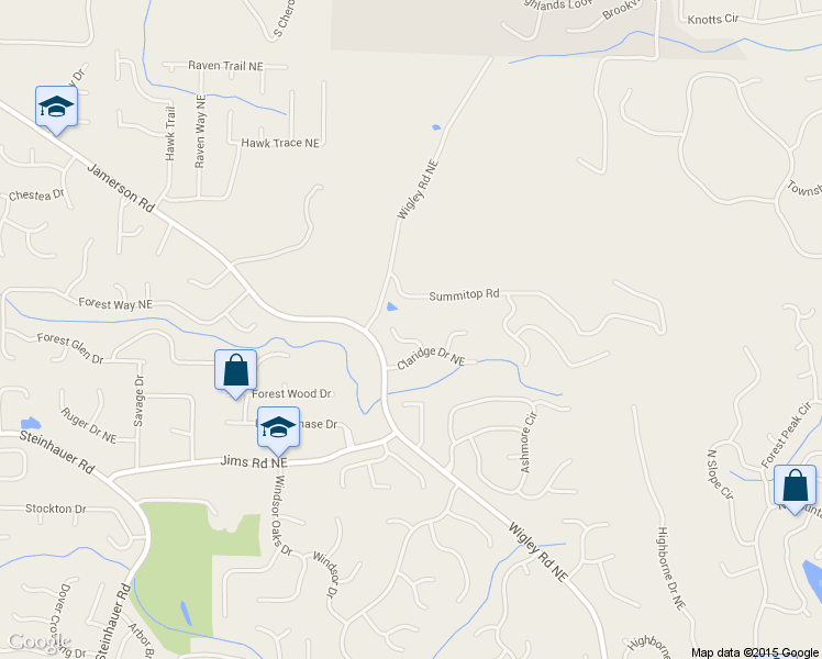map of restaurants, bars, coffee shops, grocery stores, and more near 4730 Duran Court Northeast in Marietta