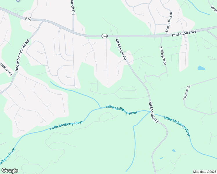map of restaurants, bars, coffee shops, grocery stores, and more near 1375 Moriah Trce in Auburn