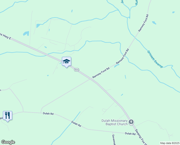 map of restaurants, bars, coffee shops, grocery stores, and more near 11811 Swamp Fox Highway East in Tabor City