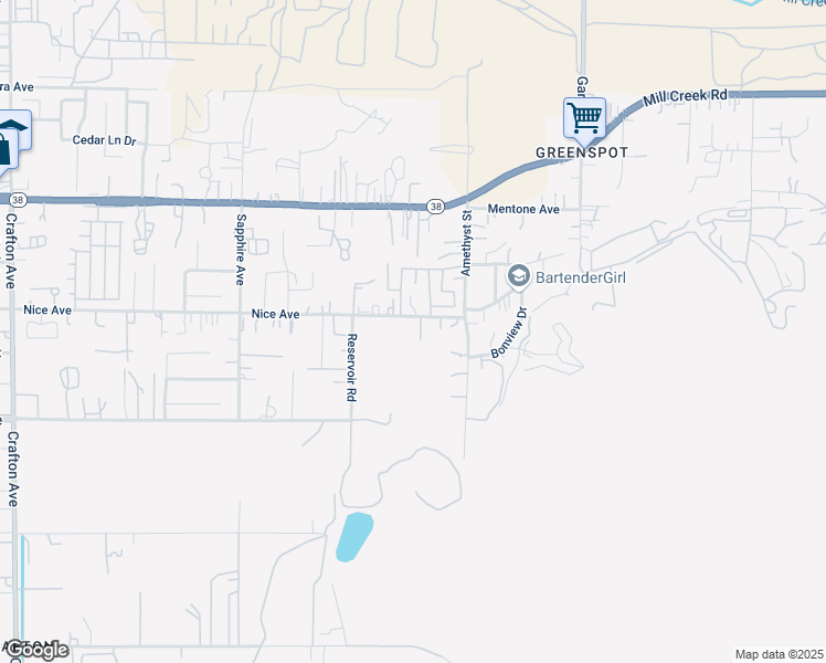 map of restaurants, bars, coffee shops, grocery stores, and more near 2278 Nice Avenue in Mentone