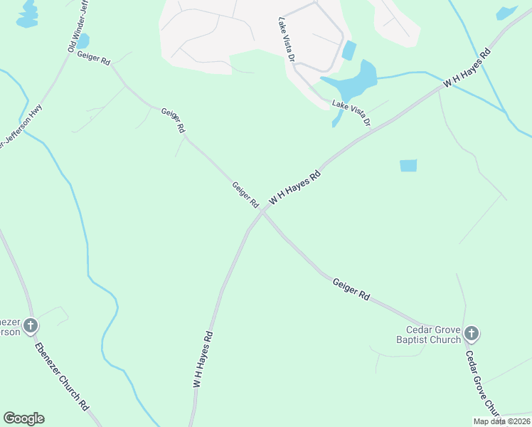 map of restaurants, bars, coffee shops, grocery stores, and more near 1145 West H Hayes Road in Jefferson