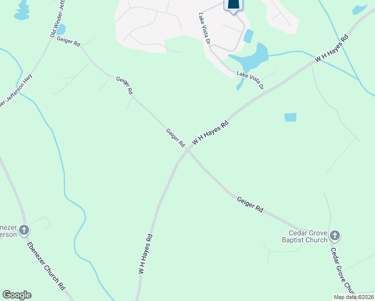 map of restaurants, bars, coffee shops, grocery stores, and more near 1145 West H Hayes Road in Jefferson