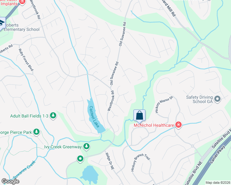map of restaurants, bars, coffee shops, grocery stores, and more near 460 Haven Mist Landing in Suwanee