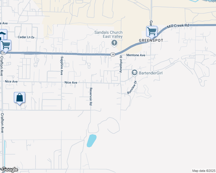 map of restaurants, bars, coffee shops, grocery stores, and more near 2278 Nice Avenue in Mentone