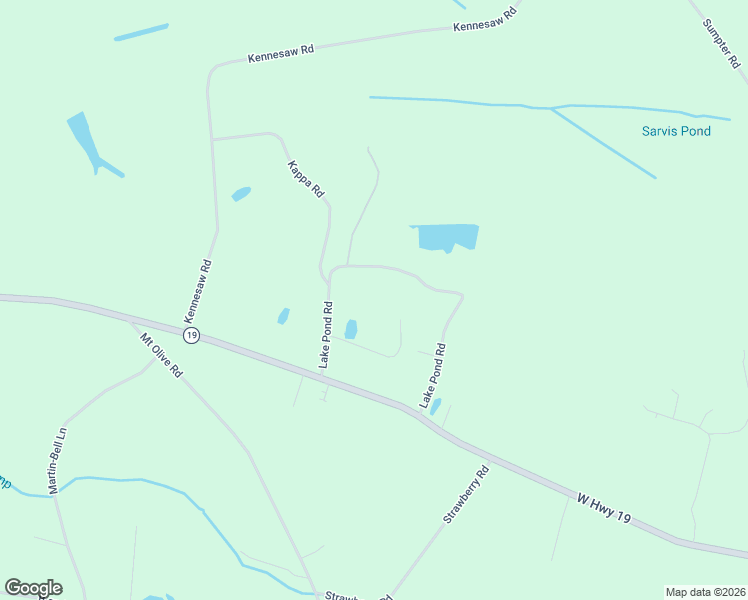 map of restaurants, bars, coffee shops, grocery stores, and more near 3501 Lake Pond Road in Loris