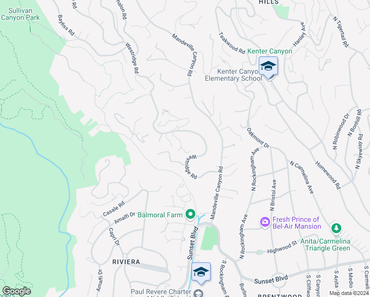 map of restaurants, bars, coffee shops, grocery stores, and more near 1756 Correa Way in Los Angeles