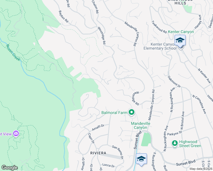 map of restaurants, bars, coffee shops, grocery stores, and more near 1784 Old Ranch Road in Los Angeles